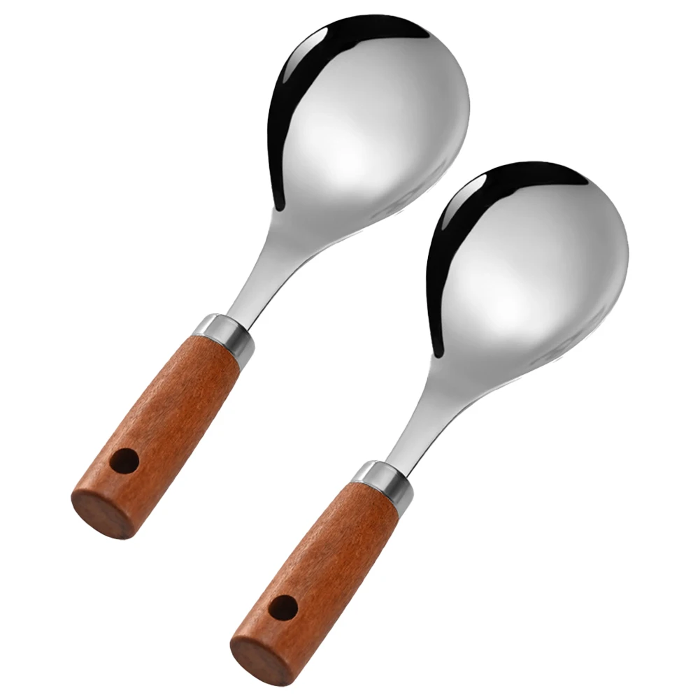 Cooking Utensil Stainless Steel Rice Spoon For Everyday Use Comfortable Grip Convenient Storage Essential Kitchen Utensil