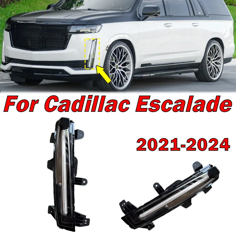 

Для Cadillac Escalade 2021-2024 светодиодные противотуманные фары DRL дневные ходовые огни автомобильные сигнальные лампы автомобиля дневного света в сборе