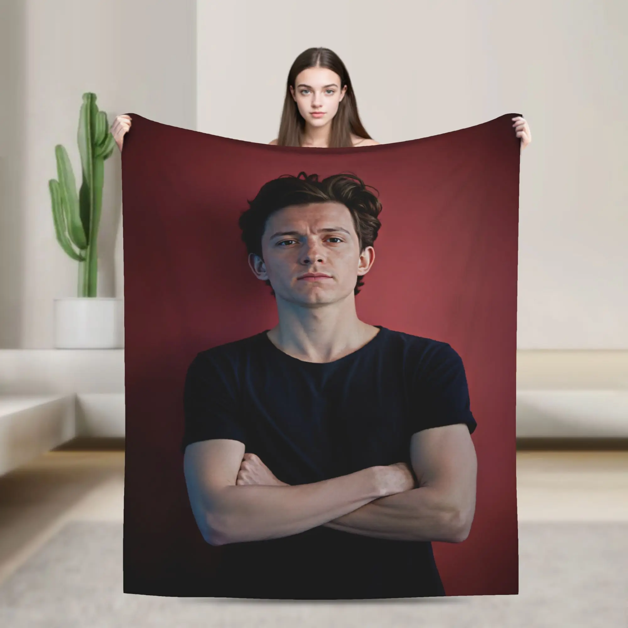 Tom holland is Cool Blanket  Soft Warm Graphic Plush Throw Blanket For Kids Adult Bedroom Flannel Bedspread Bed Cover