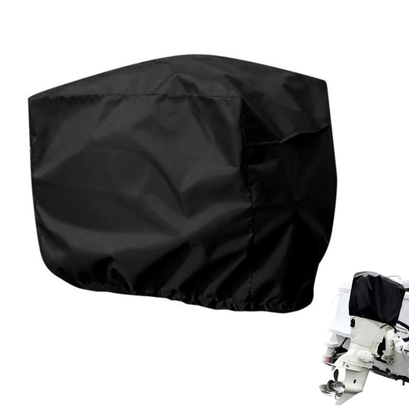 New Boat Cover Part Yacht 210 Denier Polyester Anti UV Breathable Half Outboard Motor Marine Grade Oxford Waterproof