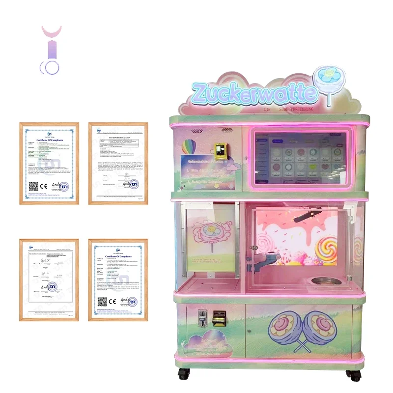 Cotton candy vending machine with vending technology