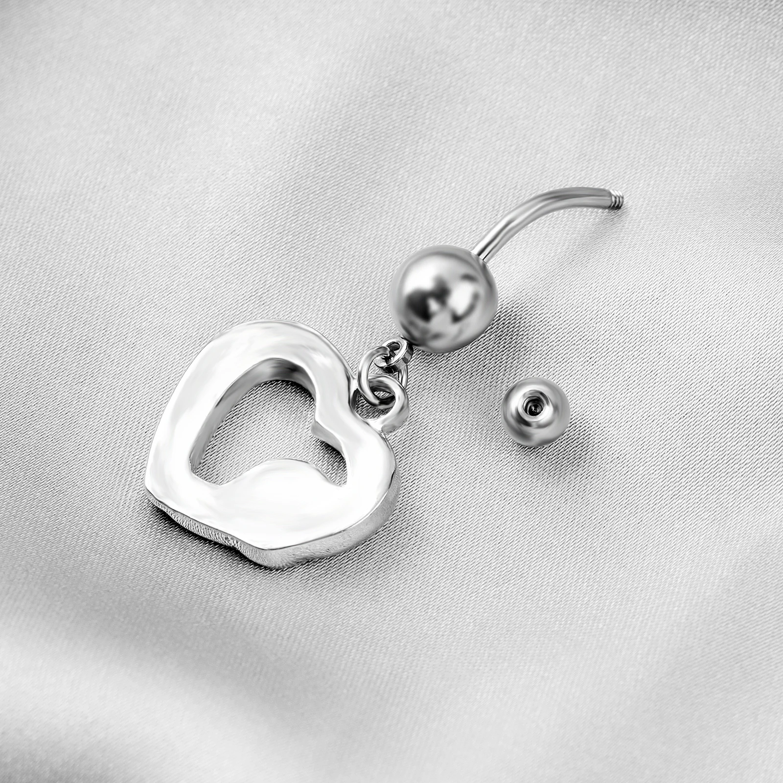 1pc Creative Stainless Steel Studded navel nails Anti Allergic Splicing love Pendat Sexy Piercing Woman‘s Jewelry