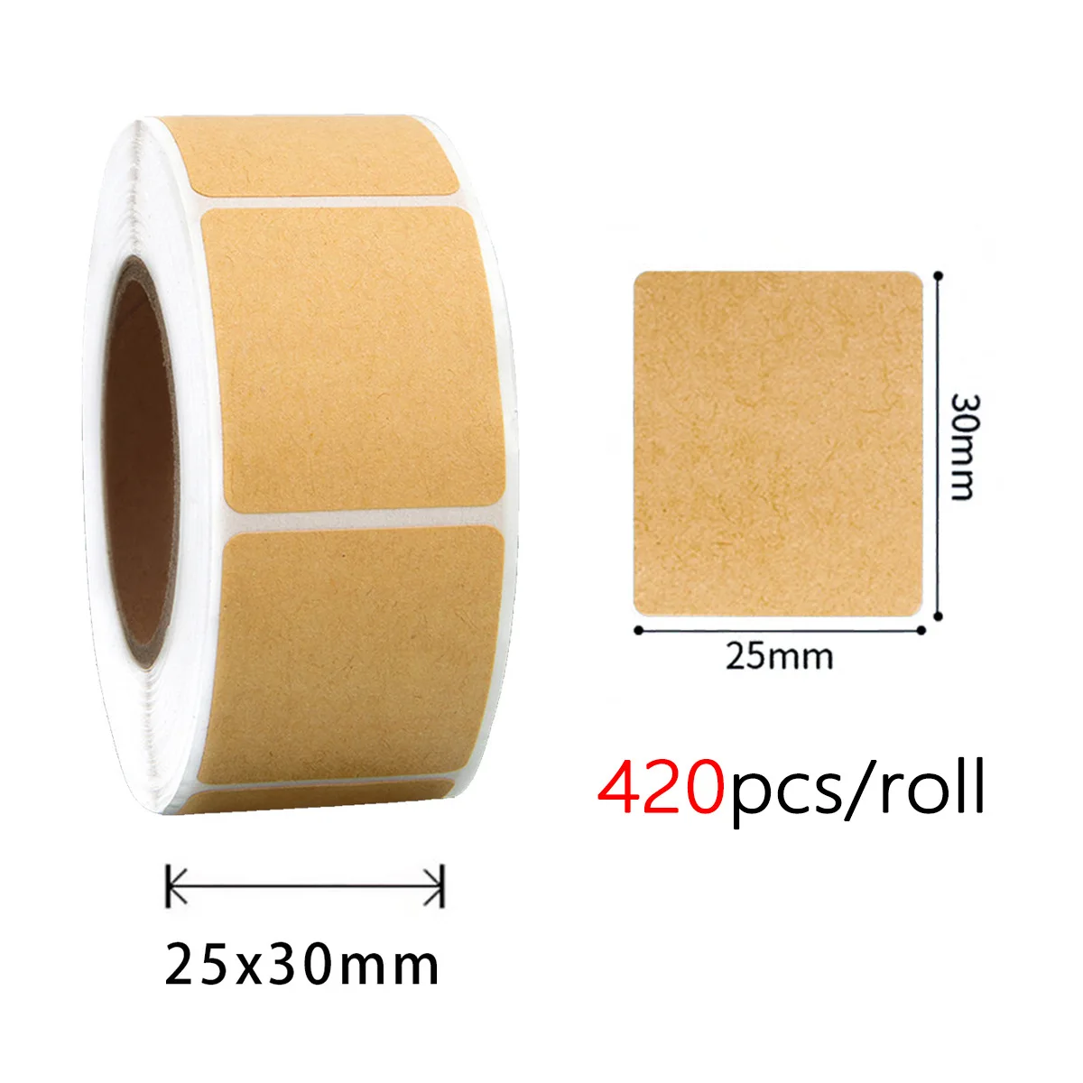 260–800 Stück Kraftpapier-Aufkleber, Rollen mit selbstklebenden Aufklebern, können handgeschrieben werden, Klassifizierung, Verpackung, Notizen – Detail 8