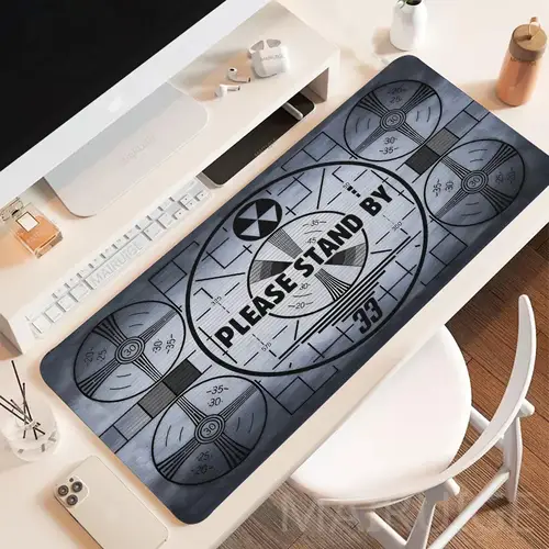 Imagen 2 del producto Alfombrilla de ratón ""Fallout: Live"", ""Please Wait"", cojín de mesa, alfombrilla grande antideslizante para juegos con borde cosido para ordenador portátil y tableta, alfombrilla extendida para juegos de PC