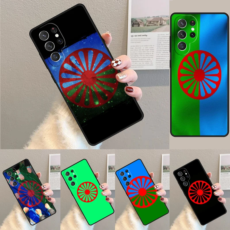 Gypsy Romani Roma Flag Silicone Phone Case For Samsung Galaxy note 10 pro S26 S25 S24 S23 S22 S21 Plus S25Ultra Capa Cover