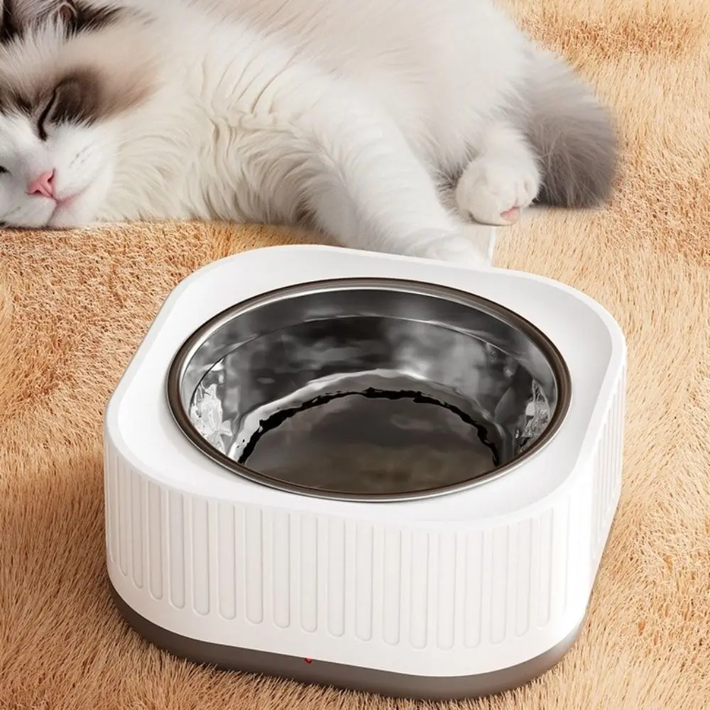 Cuenco calefactor inteligente para mascotas, dispensador de agua automático constante para gatos, fuente de agua termostática silenciosa desmontable para mascotas