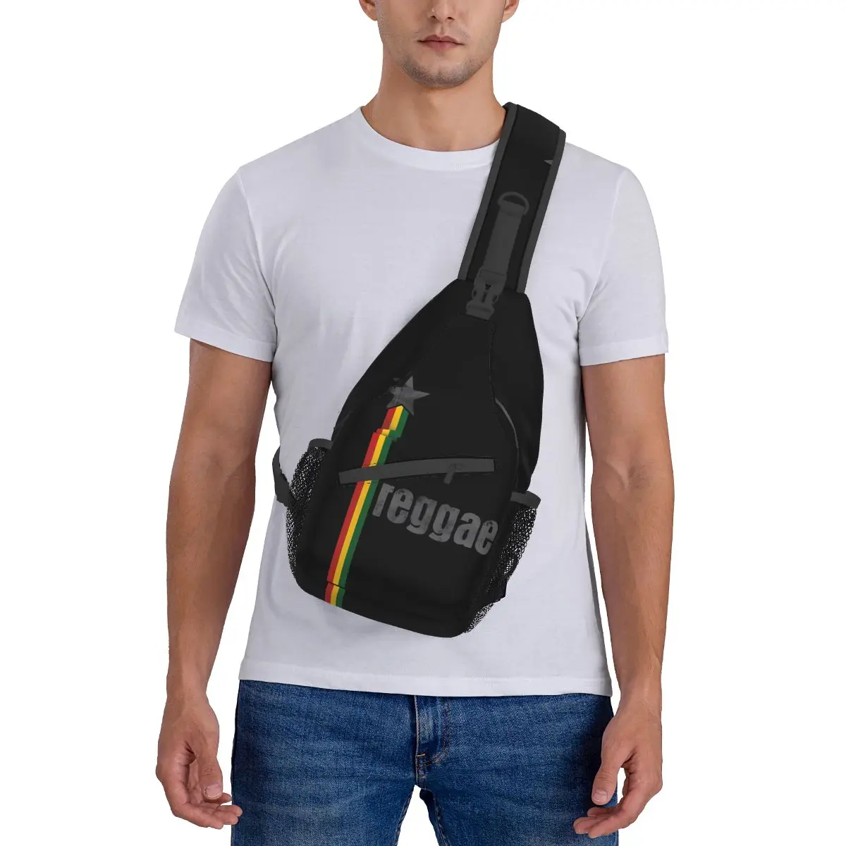 Crossbody Bag Sports Reggae Stars Chest Bag Unisex Women Man Fashion Shoulder Backpacks Travel