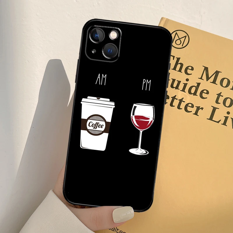 حافظة هاتف على شكل كأس نبيذ القهوة لهاتف آيفون 17 برو ماكس 17 إير 17 برو غطاء ممتص للصدمات ناعم #6