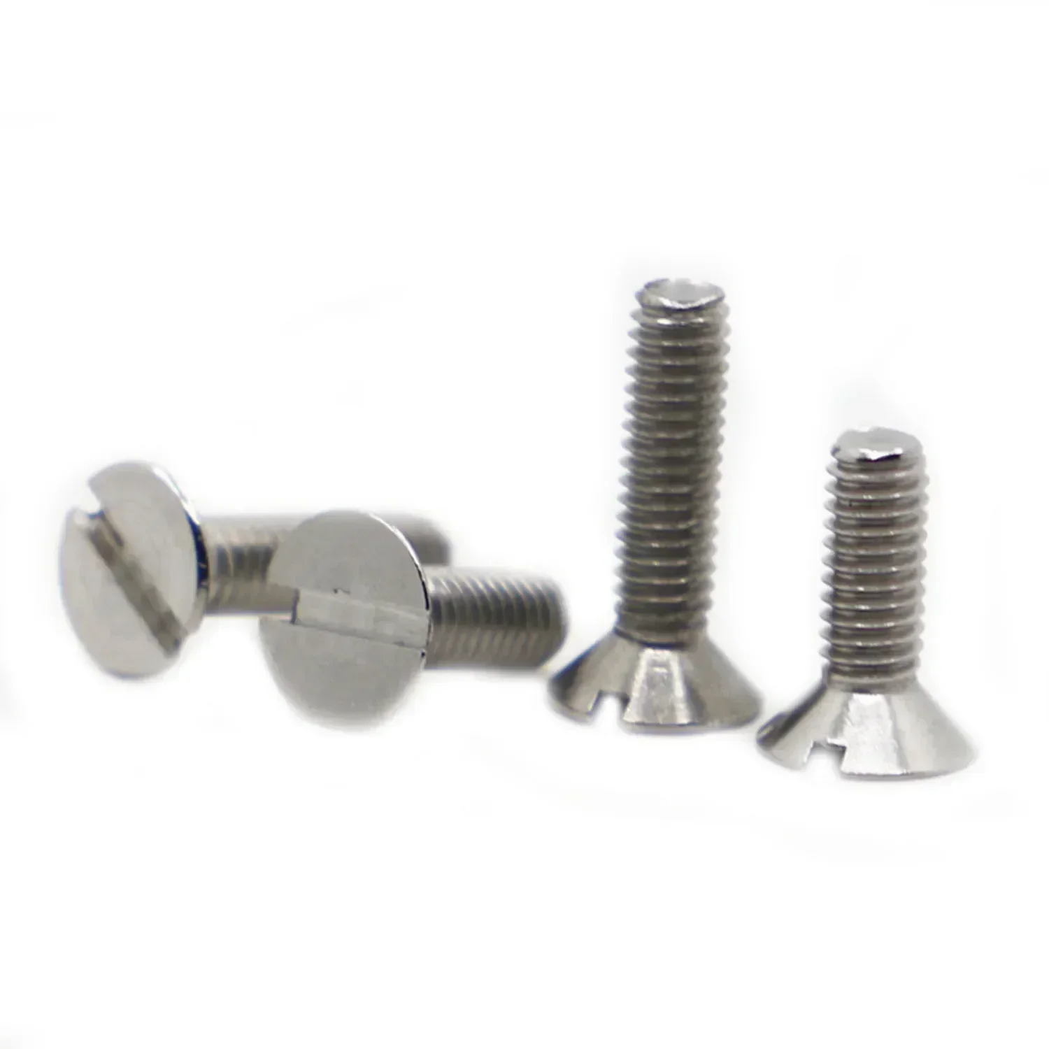 5-50PCS M1.6 M2 M2.5 M3 M4 M5 M6 304 Stainless Steel GB68 Slotted Slot Countersunk Flat Head Bolt Screw
