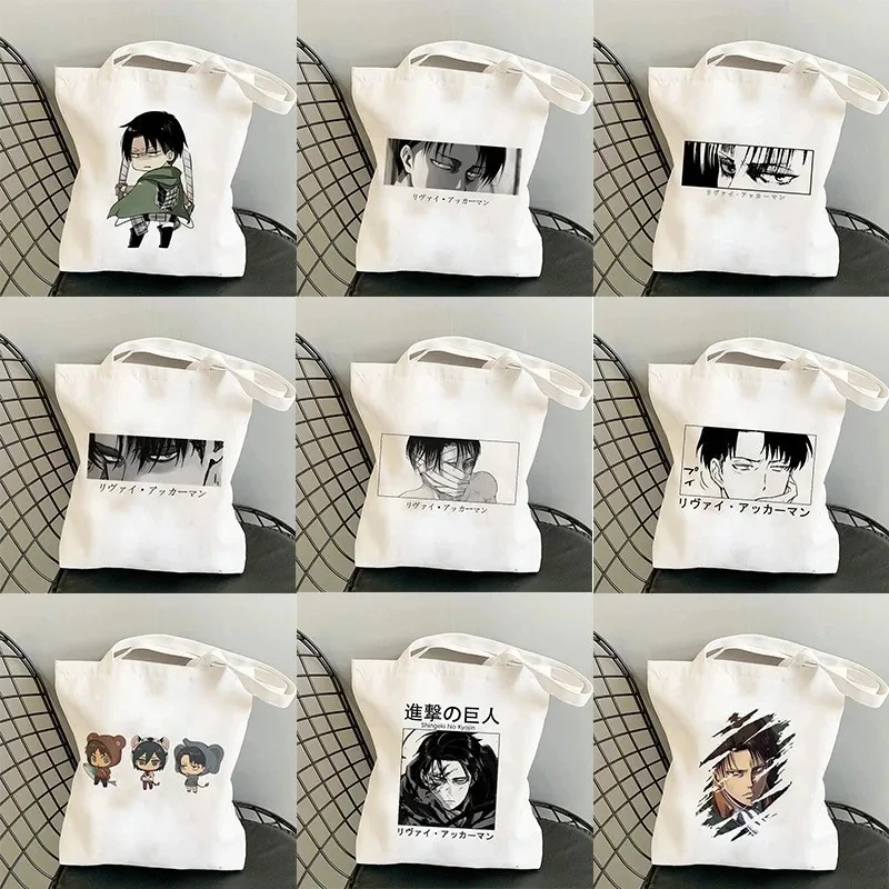 

Fashion Japanese Anime Levi Ladies Handbag Casual Shoulder Bag Eco Large Capacity Portable Travel Shopping Bag Schoolbag Decor