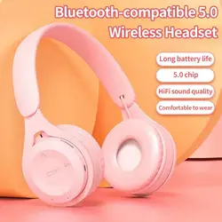 Useful Wireless Headset Soft Ear Pads Wireless Headphone Large Battery Life Comfortable