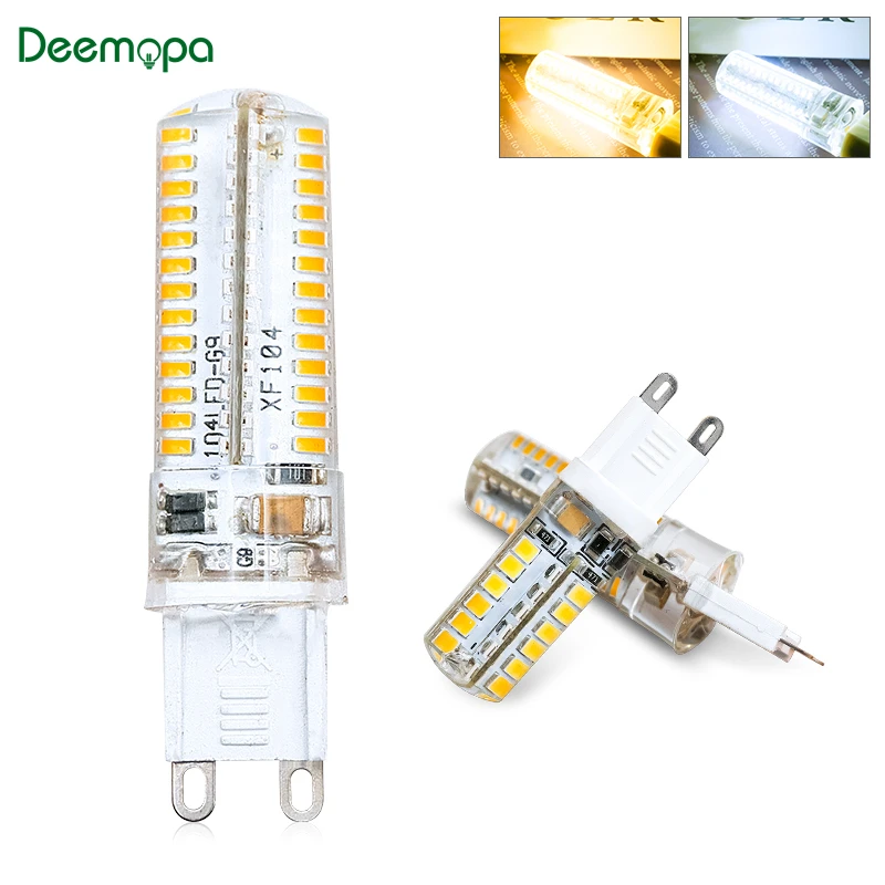 

G9 Светодиодная лампа 220 В 7 Вт 9 Вт 10 Вт 12 Вт Светодиодная лампа SMD3014 2835 Прожектор Люстра Замена галогенных ламп Холодный теплый белый