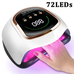 Lampe à ongles LED UV avec grand écran, 300W, N64.Durcissement de tous les vernis gel, Équipement professionnel pour manucure, Lampes de séchage