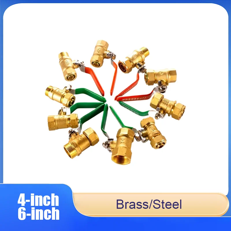 

Aluminum-plastic pipe ball valve 4-inch compression-type valve 6-inch gas floor heating switch Solar water heater valve