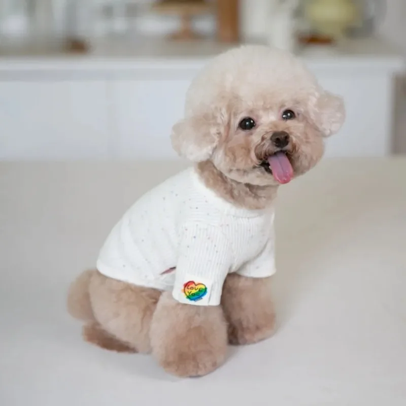 Love Pet Dog Clothes  Winter Fashion Knitted Warm Inner Pet Base Clothes Dog Two Legged T-Skirt Puppy Clothing for Small Dogs