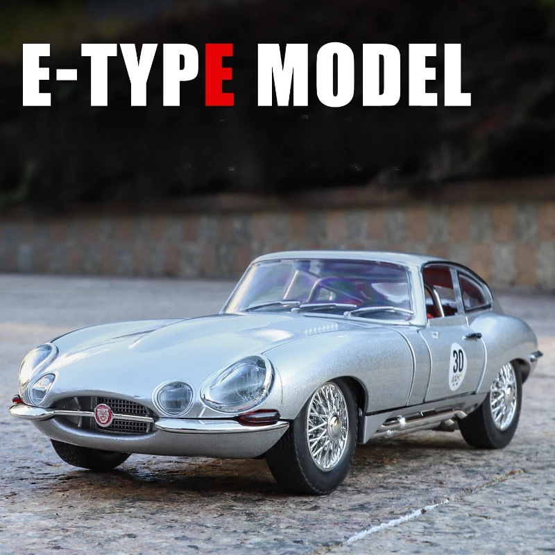 Simulación 1:24 E-TYPE aleación Retro coche deportivo modelo sonido y luz coche de juguete extraíble colección de regalos para niños Voiture en miniatura