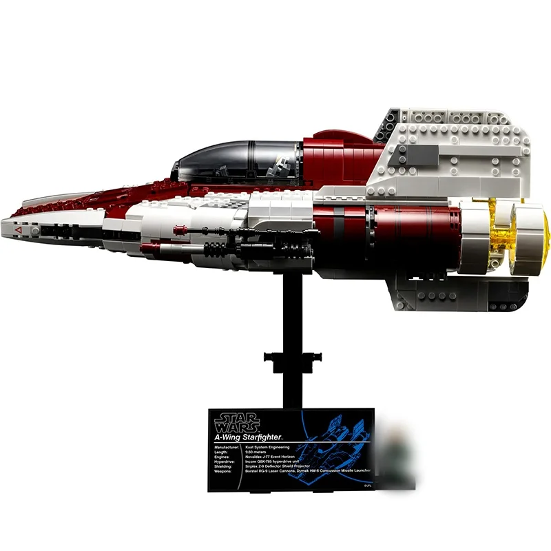 Juego de bloques de construcción para niños, juguete de ladrillos para armar nave ala-wing Starfighter, ideal para regalo, código 75275, Compatible con 1928 piezas 1