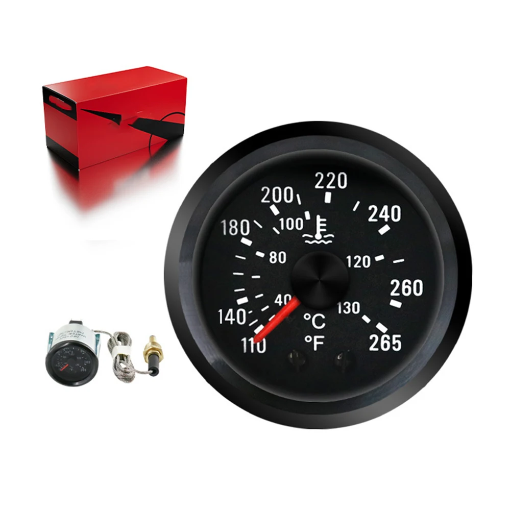 

Механический датчик температуры воды для автомобильных грузовых двигателей 52 мм 12 В 24 В с датчиком 1 2 NPT и светодиодной ночной подсветкой