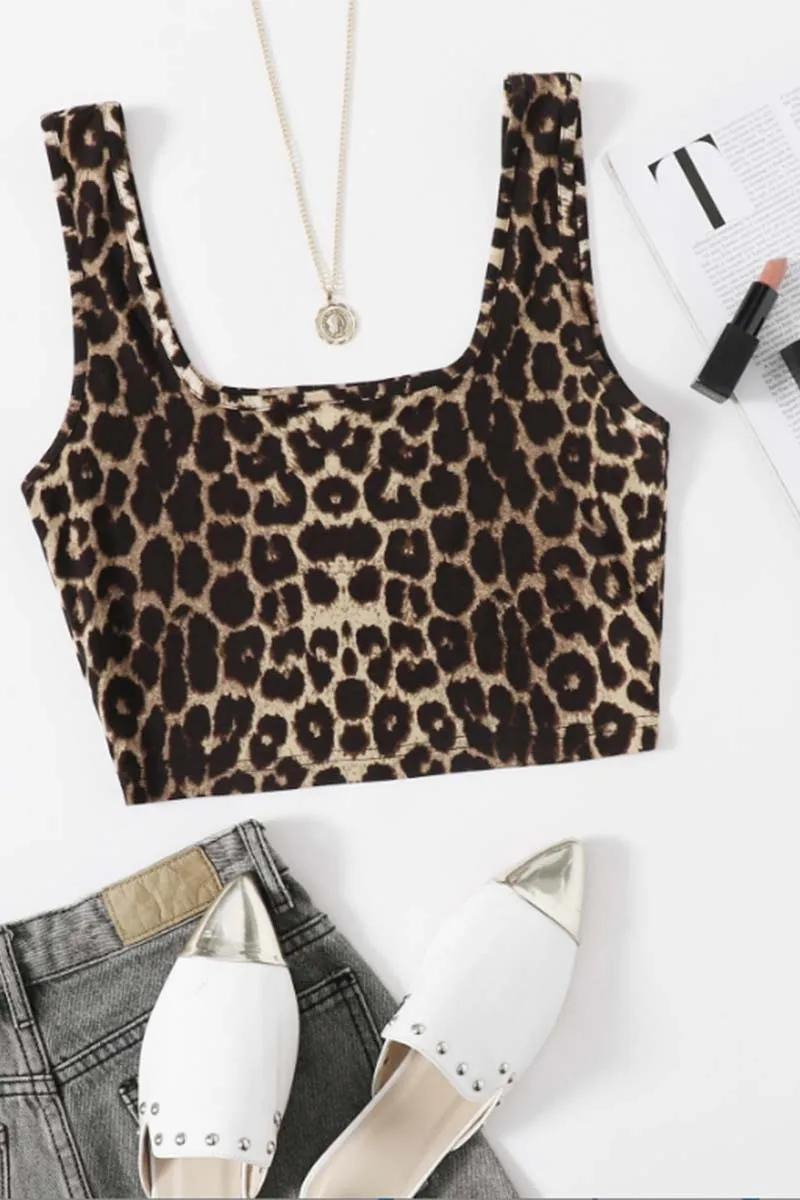 Women's Sexy Leopard Print Y2k Camisole 2024 Summer New Fashion Trend Slim Sleeveless Short Top Ladies Beach Travel Elastic Vest