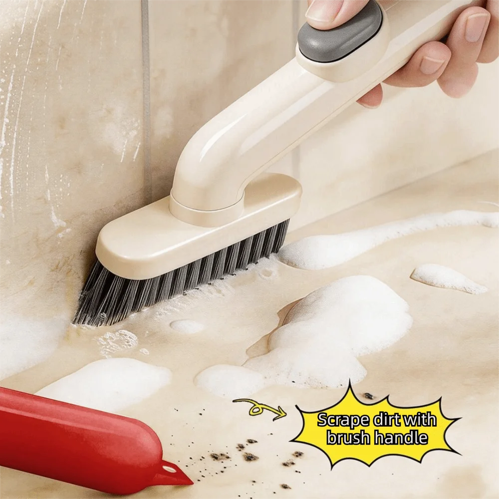 Multifunctional Crevice Cleaning Brush No Dead Angles with Liquid Tank Kitchen Gap Cleaner with Hanging Hole Rotating