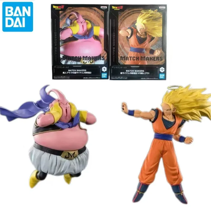 В наличии: Оригинальная коллекционная фигурка Banpresto Match Makers Dragon Ball Z Сон Гоку SSJ3 Маджин Буу (толстый) из ПВХ, аниме-модель, игрушка
