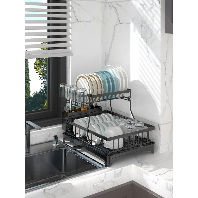 

Stainless steel bowl rack dish drain rack kitchen table put dishes, chopsticks, cutlery storage rack kitchen rack.