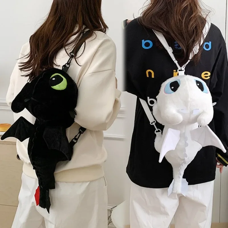 How To Train Your Dragons Adorable Toothless Backpack & Crossbody Sling Bag Soft Cartoon Design Adjustable Straps view 5