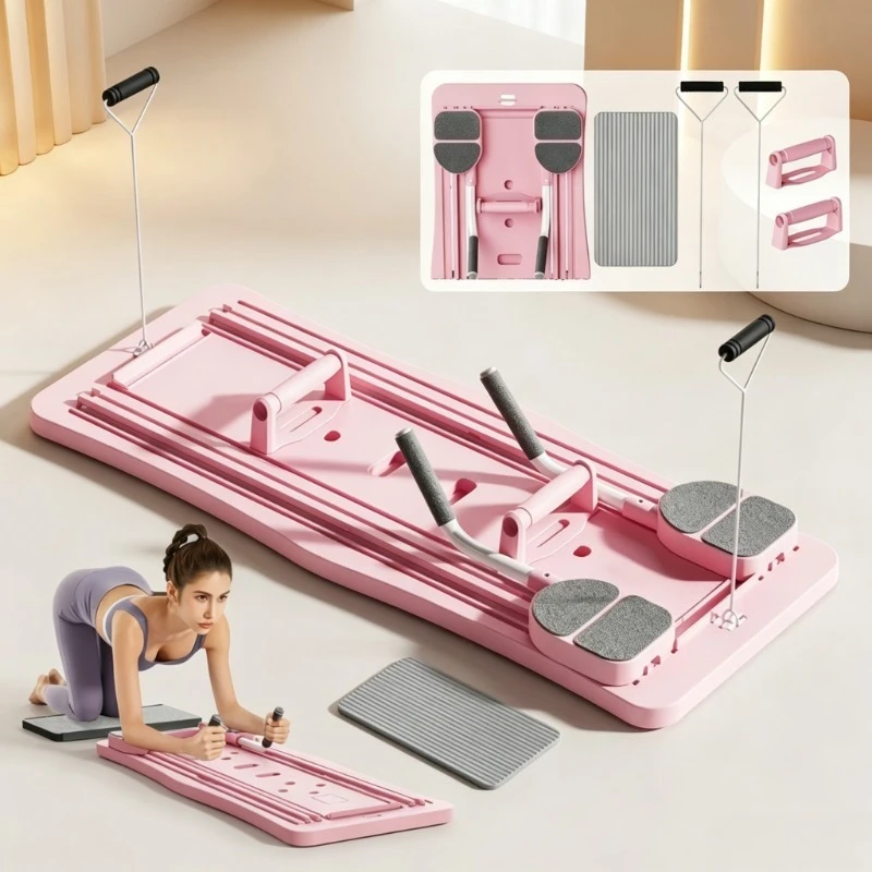 Multifunctional Multifunctional Pilates Board, All‑in‑One Foldable Home Gym Workout Equipment with Resistance Handles, Portable Core Fitness Trainer for Full‑Body Exercise, Strength Training, Yoga Pilates Exercise Board for Women - Aliexpress Deal