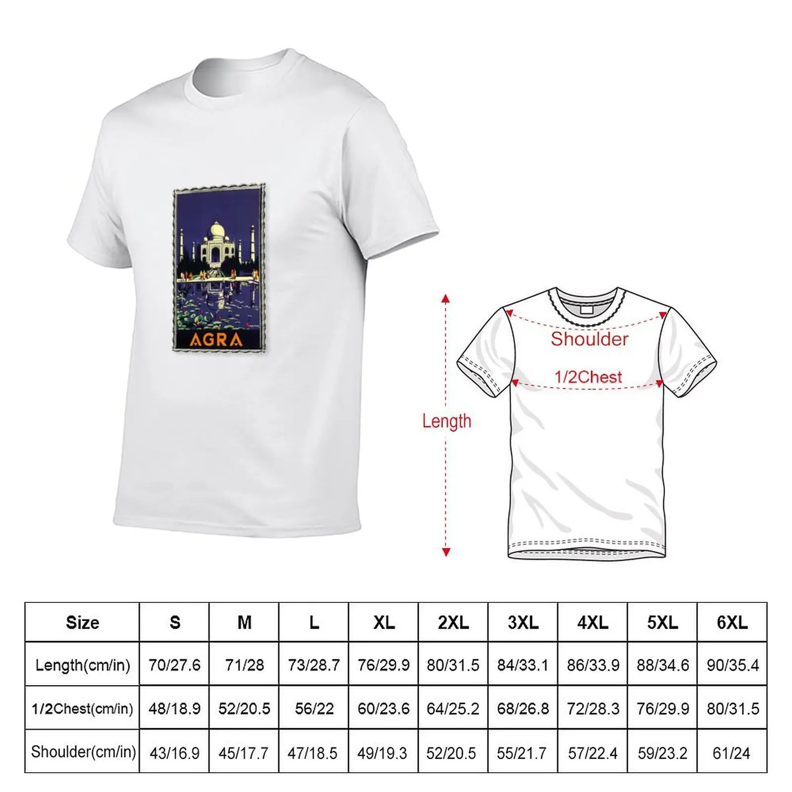 Vintage Framed Art Agra India T-Shirt man t shirt luxury t shirt man luxury T-Shirt