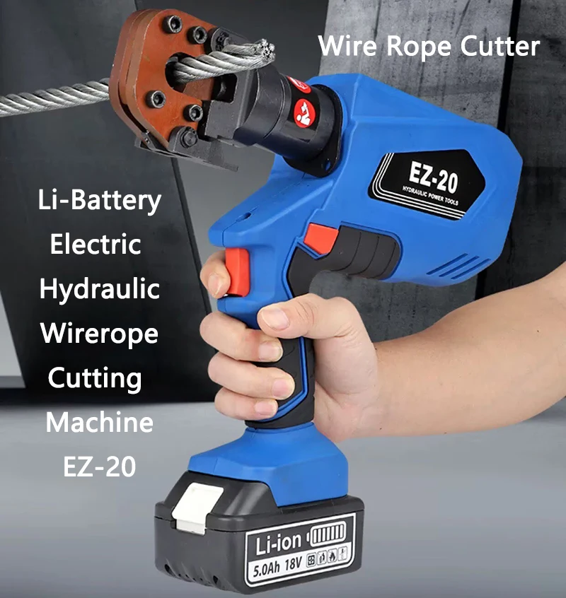 

Electric Hydraulic Wirerope Cutting Machine EZ-20 Rechargeable Portable Wire Rope Cutter Armored Cable Scissors Steel Wire Shear