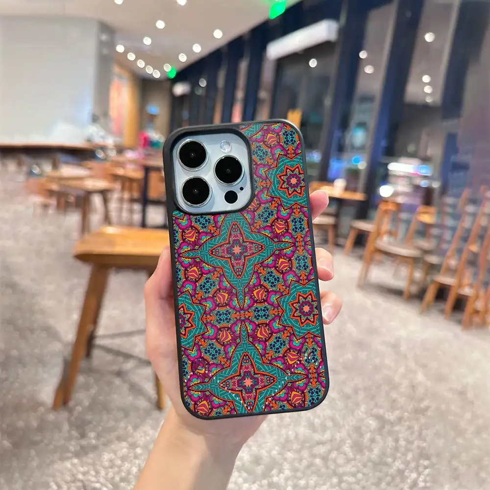 حافظة هاتف C-Colorful R-Retro Pictures لهاتف iPhone17,16,15,14,13 Plus، Pro Max Magnetic للشحن اللاسلكي Magsafe