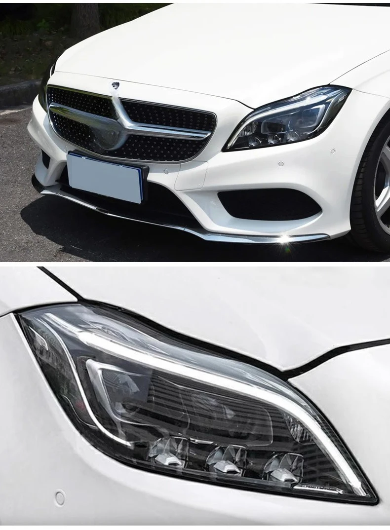 

Подходит для 12-17 Mercedes-Benz CLS в сборе, пара модифицированных высококачественных светодиодных дневных ходовых огней W218.