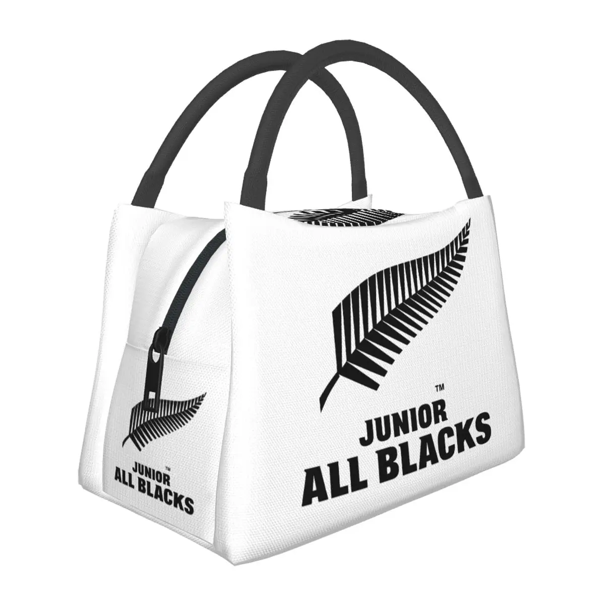 All Blacks Rugby Hat Autumn Winter Lunch Bags Bento Box Lunch Tote Picnic Bags Cooler Thermal Bag for Woman Student Work