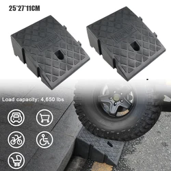 2pcs PVC Curb Ramp For Motorcycle Lightweight Heavy Duty Auto Ramps Plastic Car Service Ramps for Loading Dock Sidewalk Car