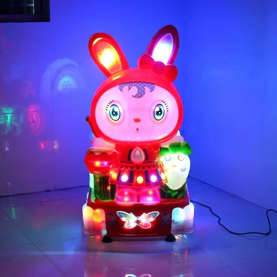 Rocking Chair Children's Coin-operated Musical Swing Machine Crystal Rabbit Electric Toy Home  Supermarket