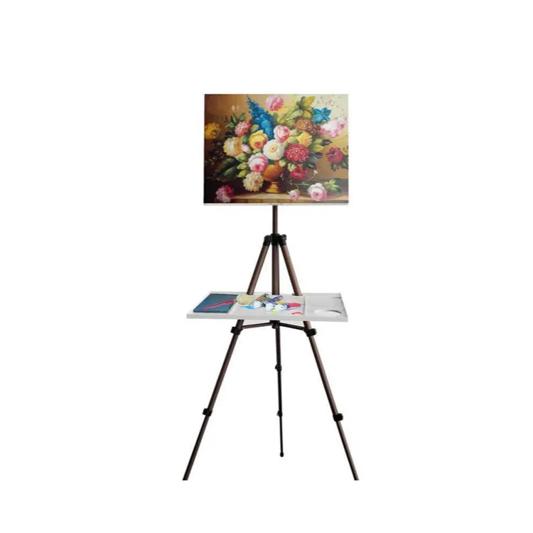 Aluminum alloy easel artboard set, foldable multi-functional watercolor shelf retractable and adjustable