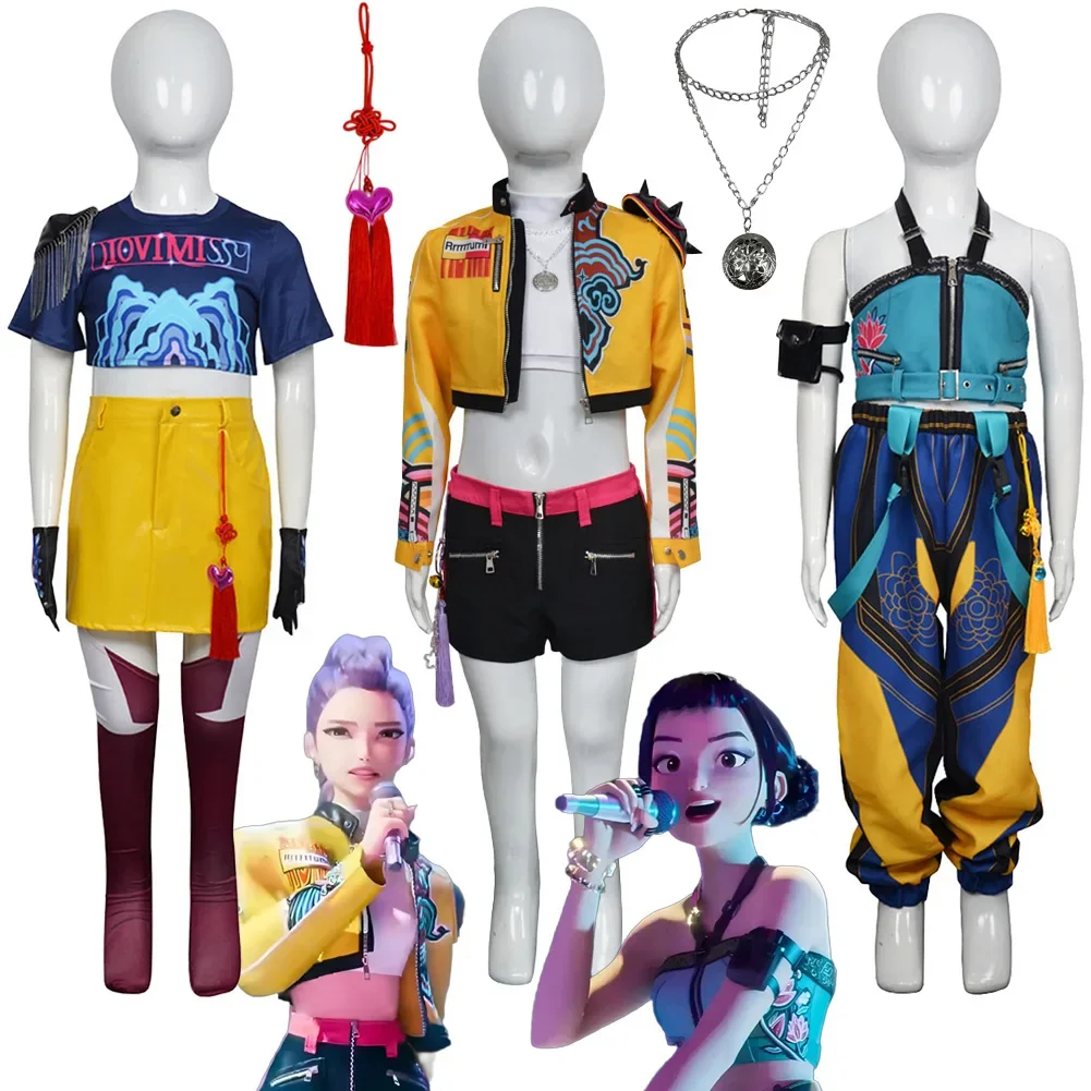 

Halloween2025 KPop Rumi Zoey Cosplay Girls Stage Clothing Demon Hunter Disfraz Costume Years Halloween Carnival Party Clothes