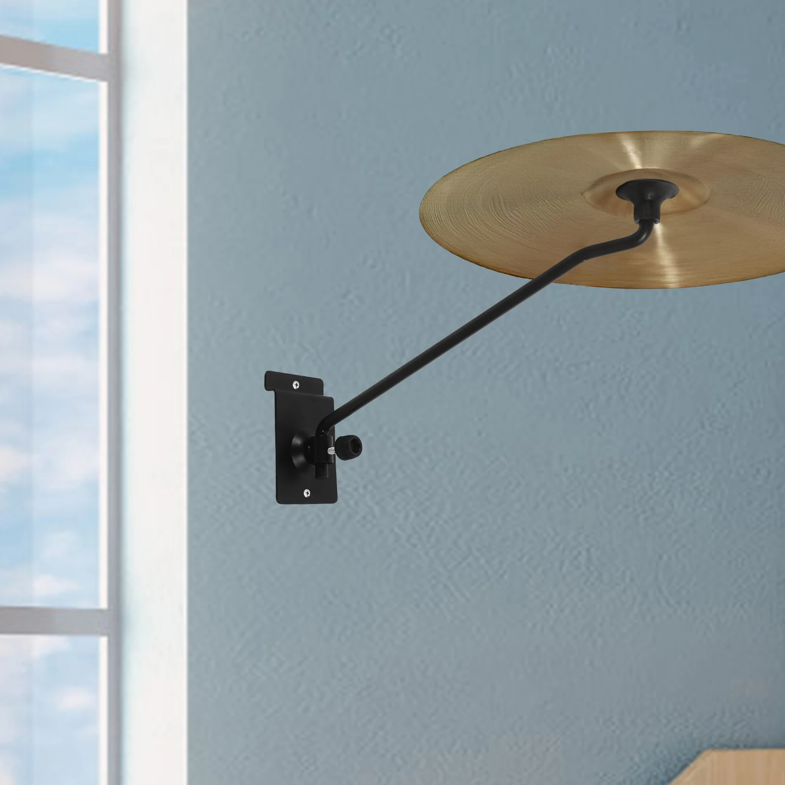 

Cymbal Rack Arm Stand Holder Drum Wall Hangers Bracket Cymbals Storage Splash Mount for Black