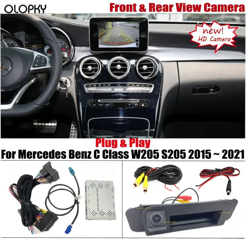 

Reverse Camera For Mercedes Benz C Class W205 S205 2015 ~ 2021 OEM Screen / No Need Coded Upgrade Front Rear View Backup Camera