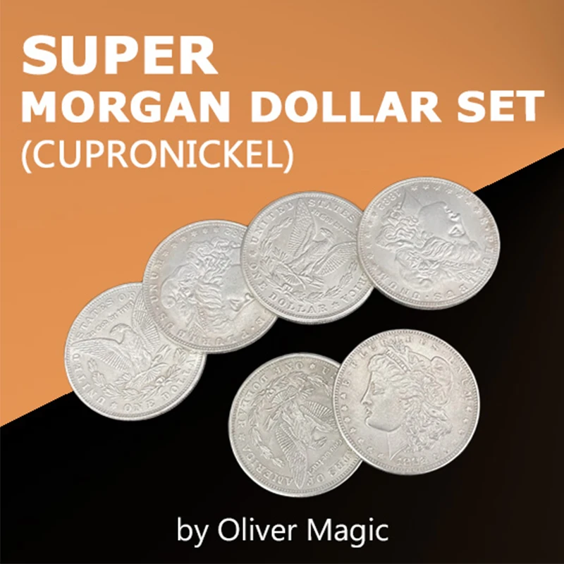 

Super Morgan Dollar Set Cupronickel by Oliver Magic Tricks Coin Change Close up Illusion Magia Magicians Prop Gimmick Accessory