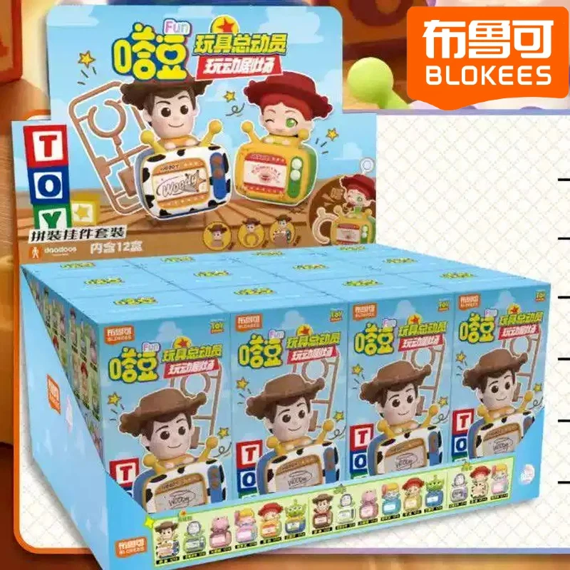 

New Genuine BLOKEES Disney Toy Story Tadou Theater Building Blocks Figure Alien Model Desktop Ornament Assemble Birthday Gift