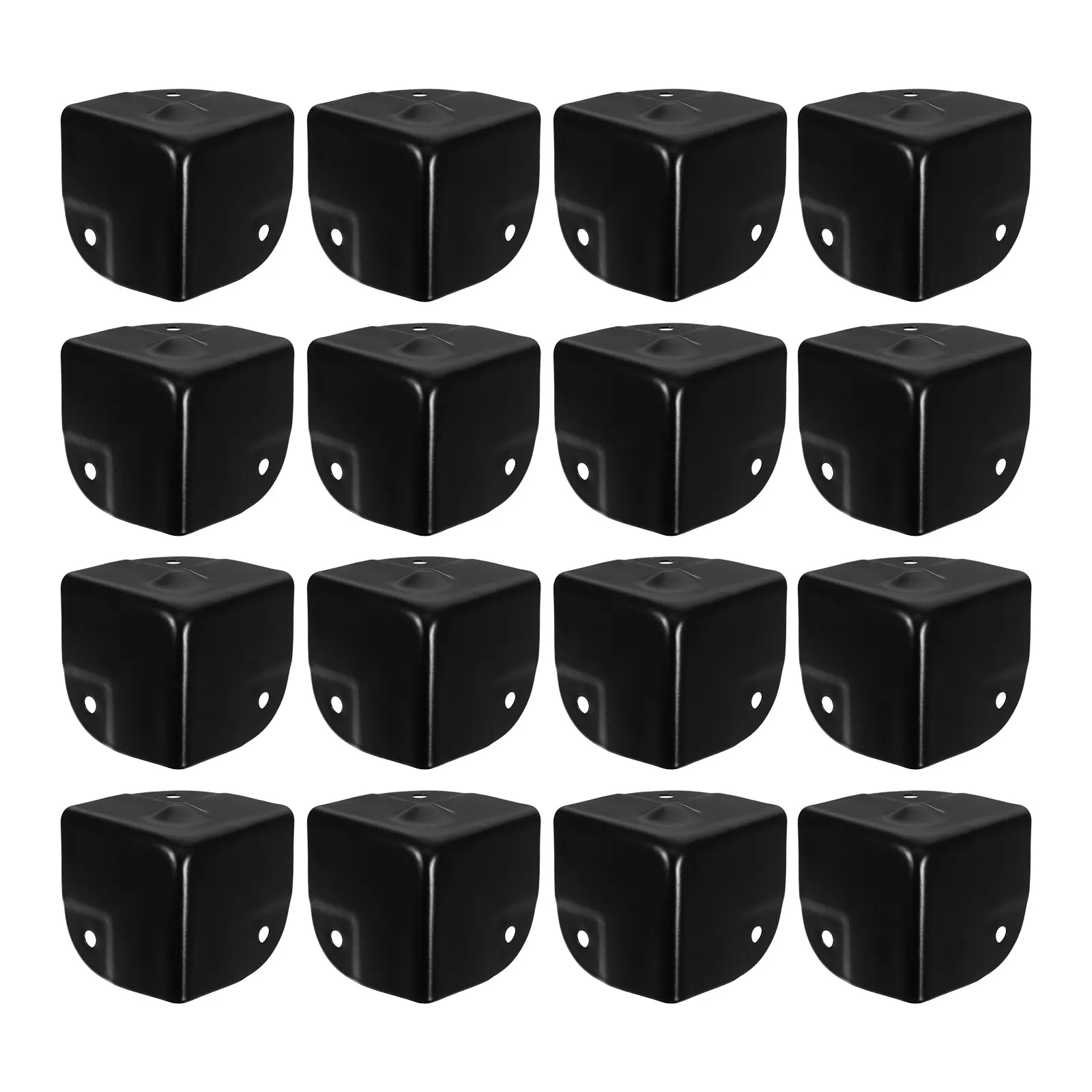 

16Pcs Black Triangle Corner Guards Metal Protector for Speaker Cabinets Flight Cases Furniture Edge Brace Black Speaker Guards
