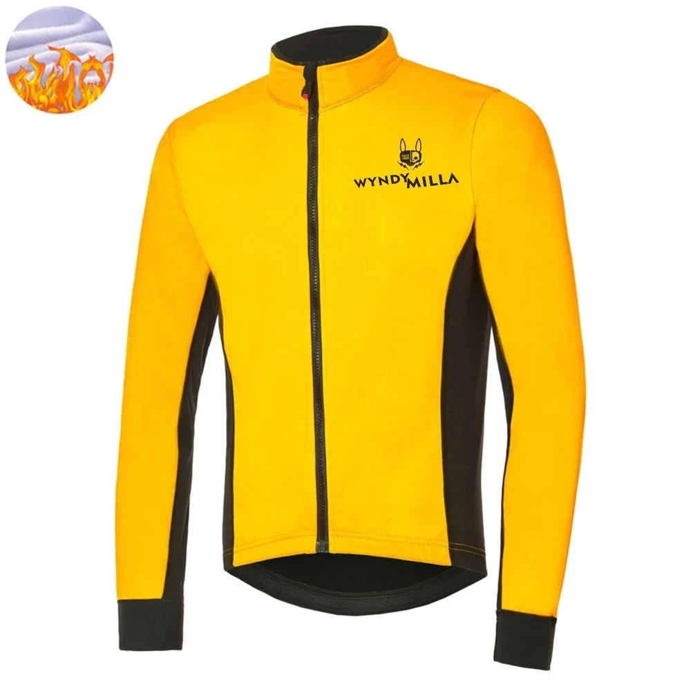 

Wyndymilla Winter Thermische Fleece Jersey Fietsen Jas 2021 Mannen Lange Mouw Multifunctionele Jas Fiets Ropa Ciclismo Jas Top