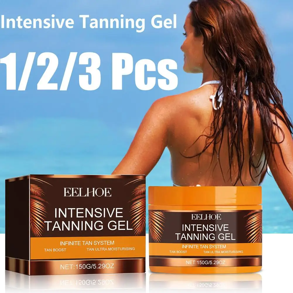 Gel de bronceado intensivo SPF0, 1/2/3 piezas, 150 ml / 5 oz, aceites de coco y zanahoria, que proporcionan un Color profundo, rico y radiante