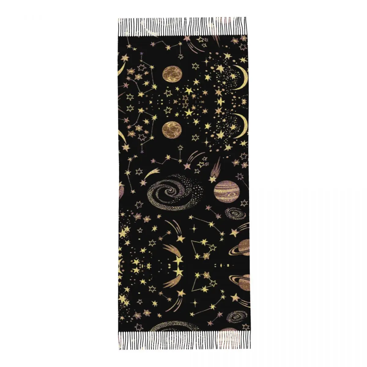 Constellation Star Clusters Galaxies Halloween Scarf Tassel Scarves Women Soft Warm Shawls and Wraps Long Fall Winter Shawl Wrap
