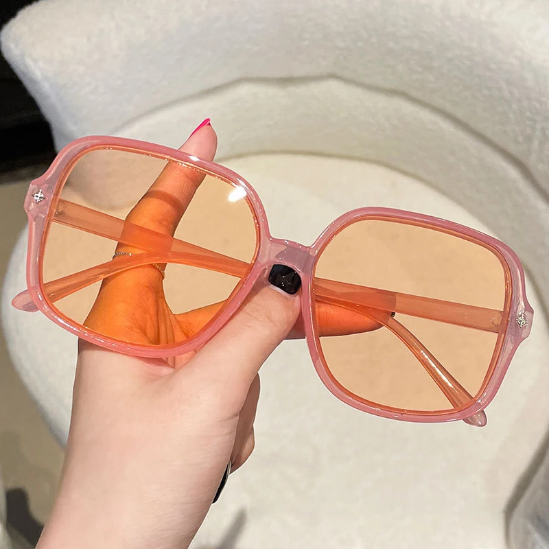 Unisex Vintage Square Sun Glasses Luxury Design Women's Sunglasses Oversized Frame Sun Eyewear Classic Party Decoration Eyewear image 3