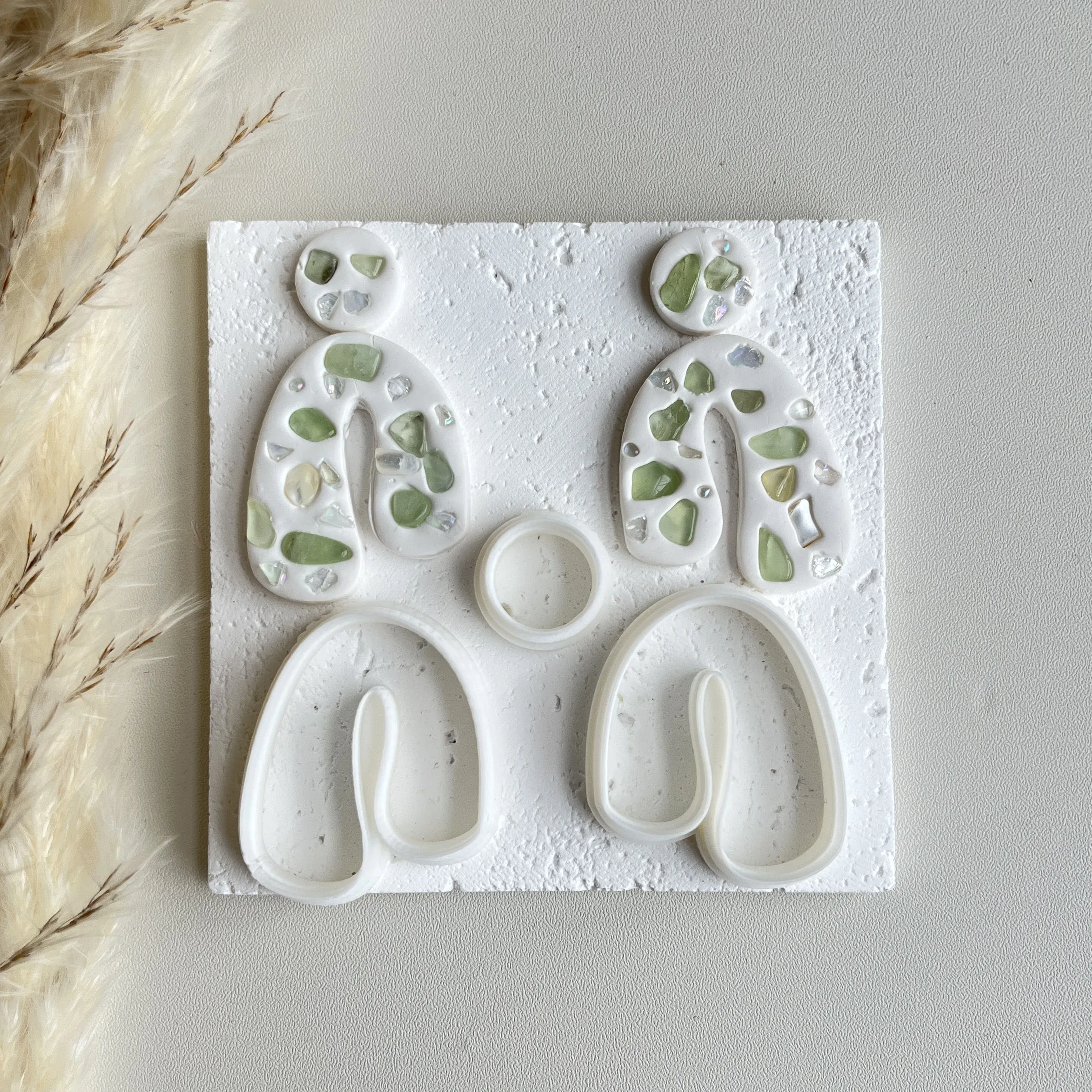 Weiche Keramik Polymer Clay Cutter Unregelmäßige Geometrische Form Formen DIY INS Ohrring Anhänger Schmuck Polymer Clay Schneiden Werkzeuge – Detail 3