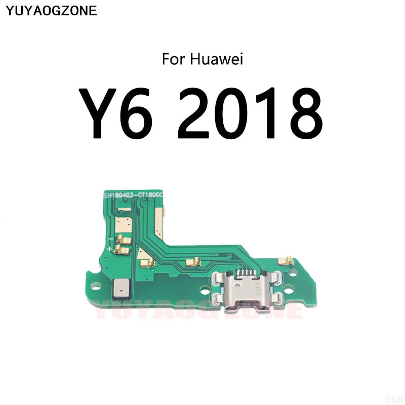 USB Charge Dock Port Socket Jack Plug Connector Flex Cable For Huawei Y5 2017 Y6 Pro 2018 2019 Prime Charging Board Module