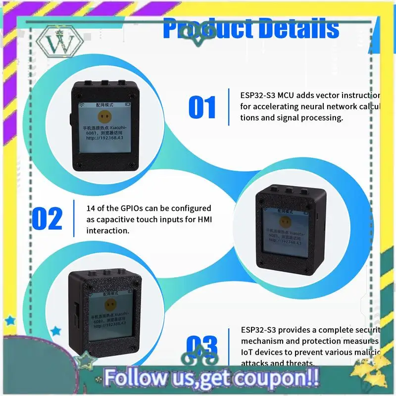 NEUES Deepseek Xiaozhi Development Kit – ESP32-S3, AI Voice Chat, 1,54-Zoll-LCD-Display, N16R8 Devkitc-1-N16R8 WROOM-1