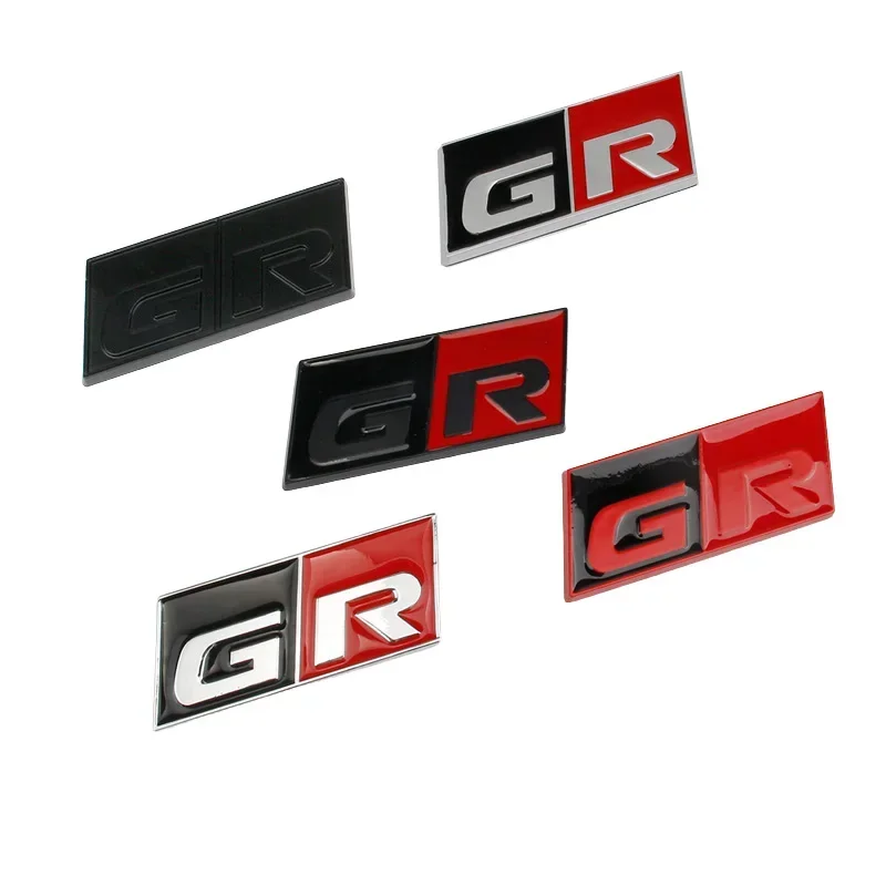 3D Metal Logo GR Sport Emblem Car Fender Trunk Badge For Toyota Yaris CH R RAV4 Corolla Revo Hilux GR Sport Sticker Accessories